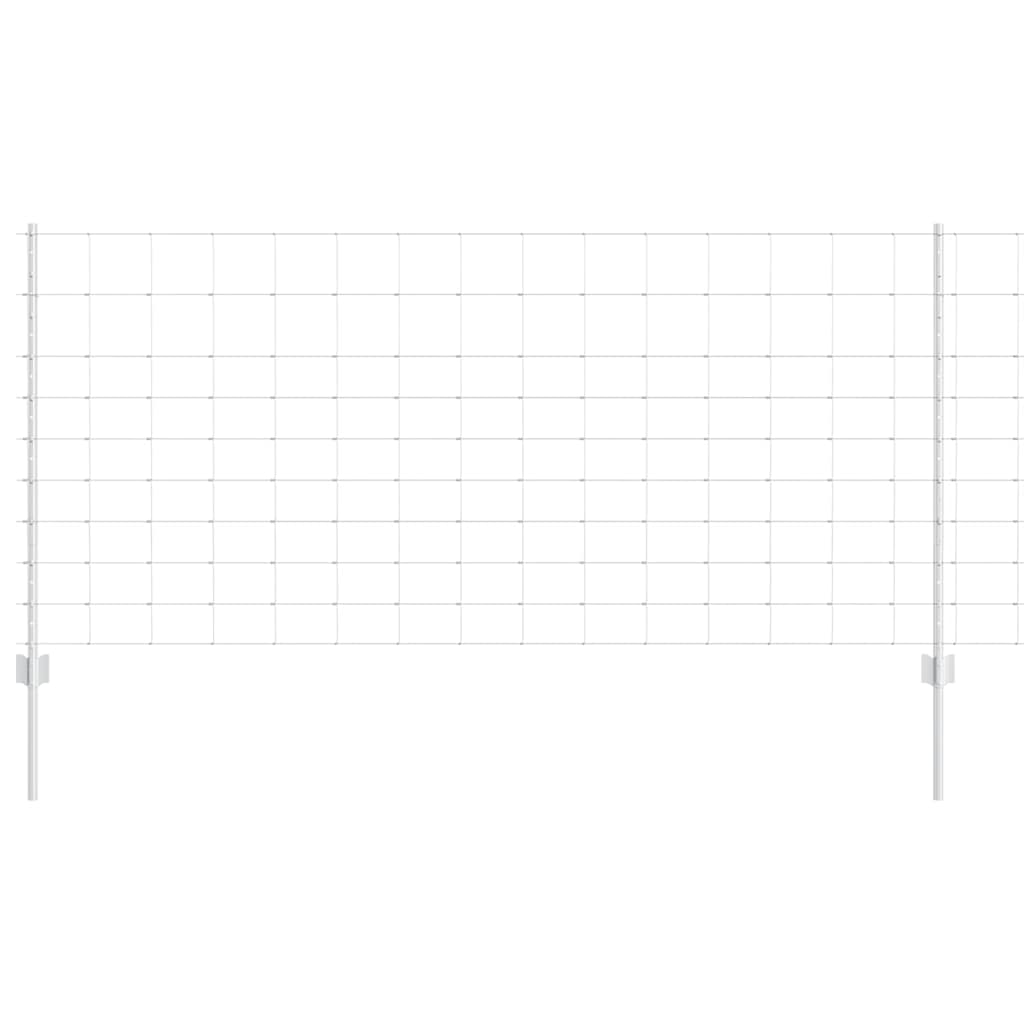 Recinzione con pali. Argento 1 x 25 m Acciaio 3337120