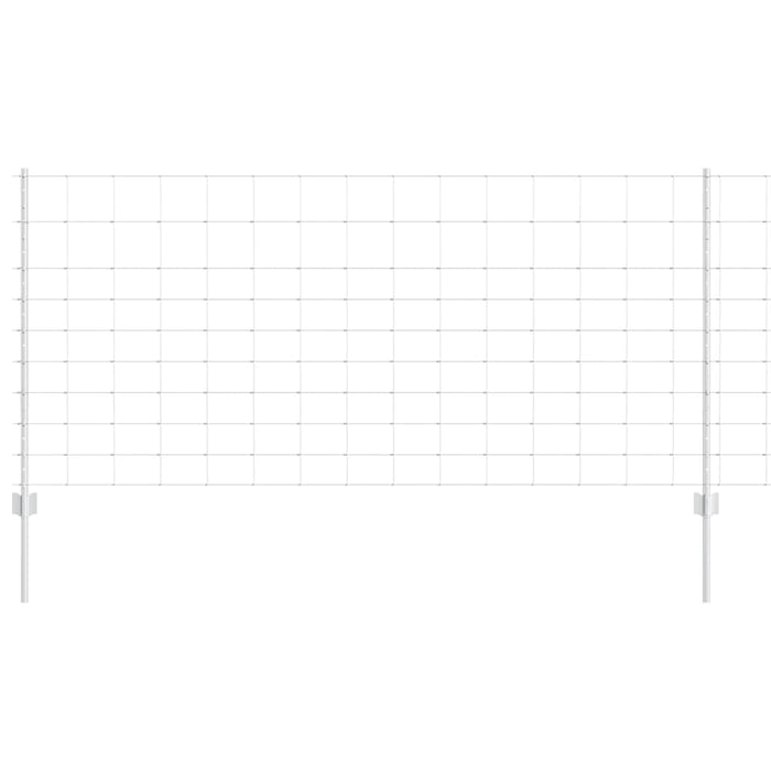 Recinzione con pali. Argento 1 x 25 m Acciaio 3337120