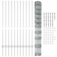 Recinzione con pali. Argento 1.2 x 25 m Acciaio 3337122