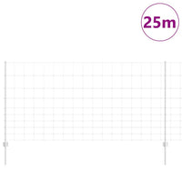 Recinzione con pali. Argento 1.2 x 25 m Acciaio 3337122