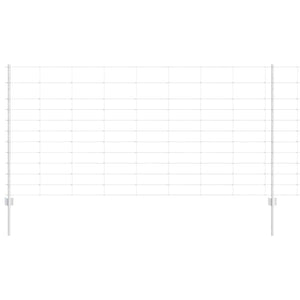 Recinzione con pali. Argento 1.2 x 25 m Acciaio 3337125