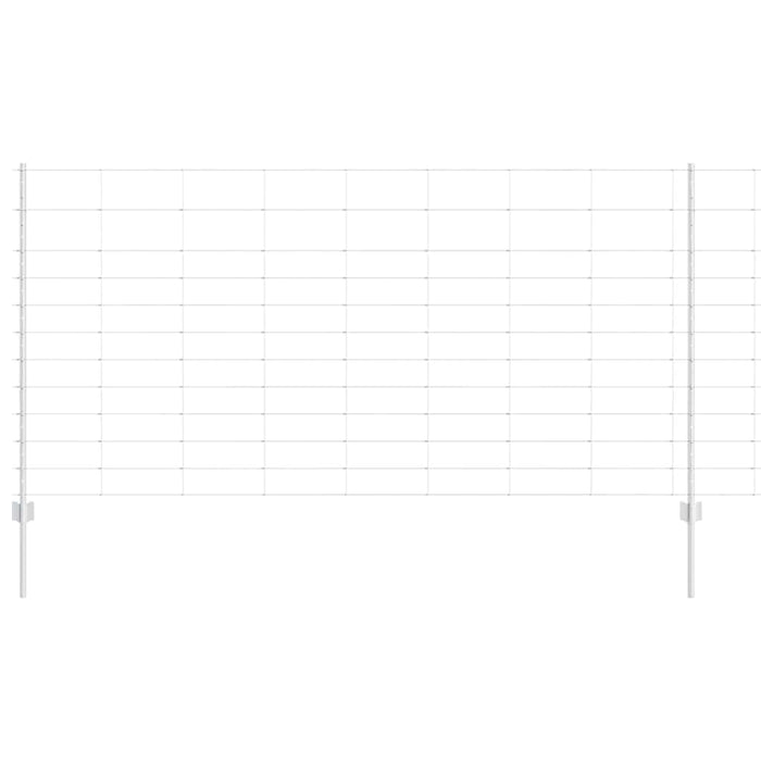 Recinzione con pali. Argento 1.2 x 25 m Acciaio 3337125