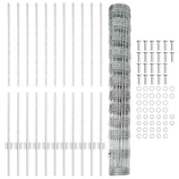 Recinzione con pali. Argento 1.2 x 25 m Acciaio 3337125