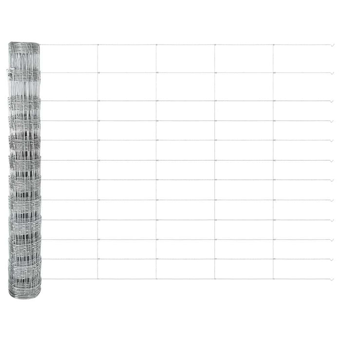 Recinzione con pali. Argento 1.2 x 25 m Acciaio 3337125