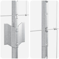 Recinzione con pali. Argento 1.2 x 25 m Acciaio 3337127