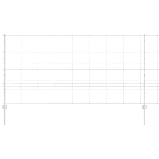 Recinzione con pali. Argento 1.2 x 25 m Acciaio 3337127