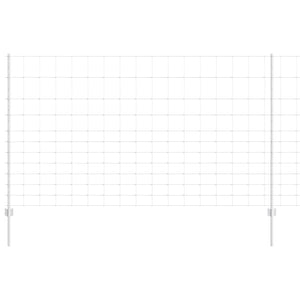 Recinzione con pali. Argento 1.4 x 25 m Acciaio 3337128