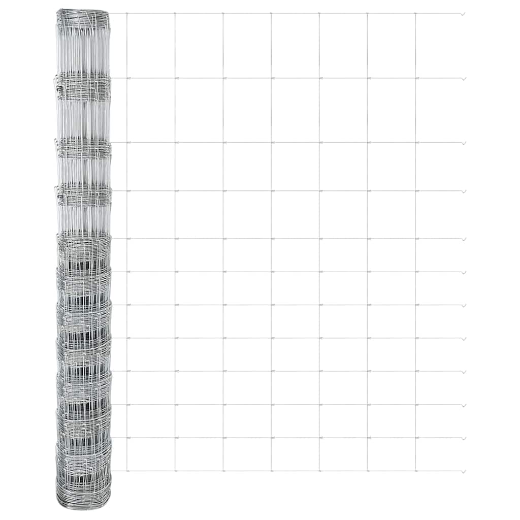 Recinzione con pali. Argento 1.4 x 25 m Acciaio 3337128