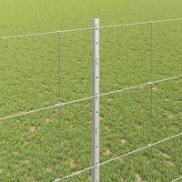 Recinzione con pali. Argento 1.4 x 25 m Acciaio 3337129