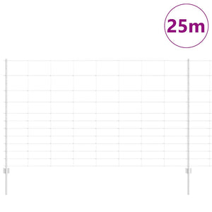 Recinzione con pali. Argento 1.4 x 25 m Acciaio 3337129