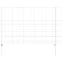 Recinzione con pali. Argento 1.5 x 25 m Acciaio 3337132