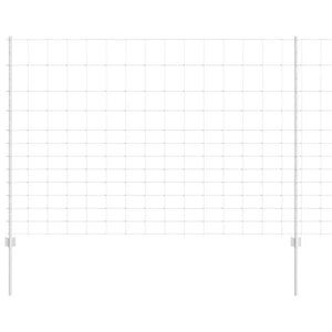 Recinzione con pali. Argento 1.5 x 25 m Acciaio 3337132
