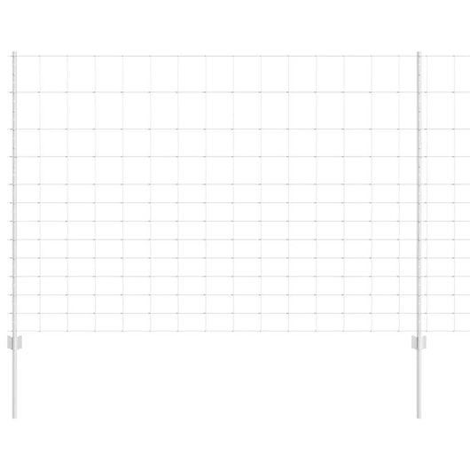 Recinzione con pali. Argento 1.5 x 25 m Acciaio 3337132