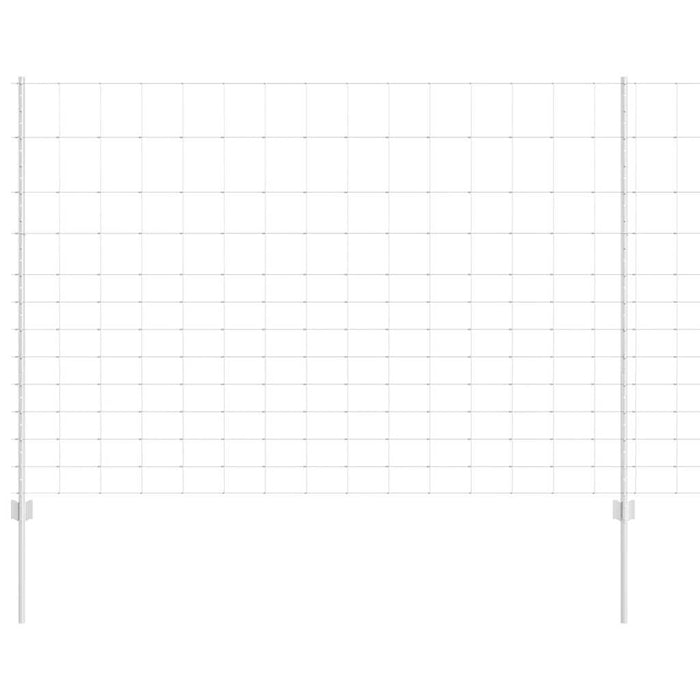 Recinzione con pali. Argento 1.5 x 25 m Acciaio 3337132