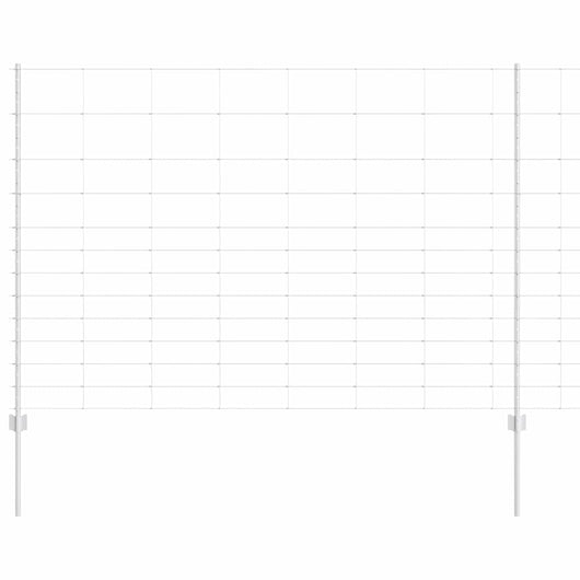 Recinzione con pali. Argento 1.5 x 25 m Acciaio 3337133