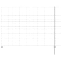 Recinzione con pali. Argento 1.6 x 25 m Acciaio 3337136