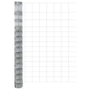 Recinzione con pali. Argento 1.6 x 25 m Acciaio 3337136