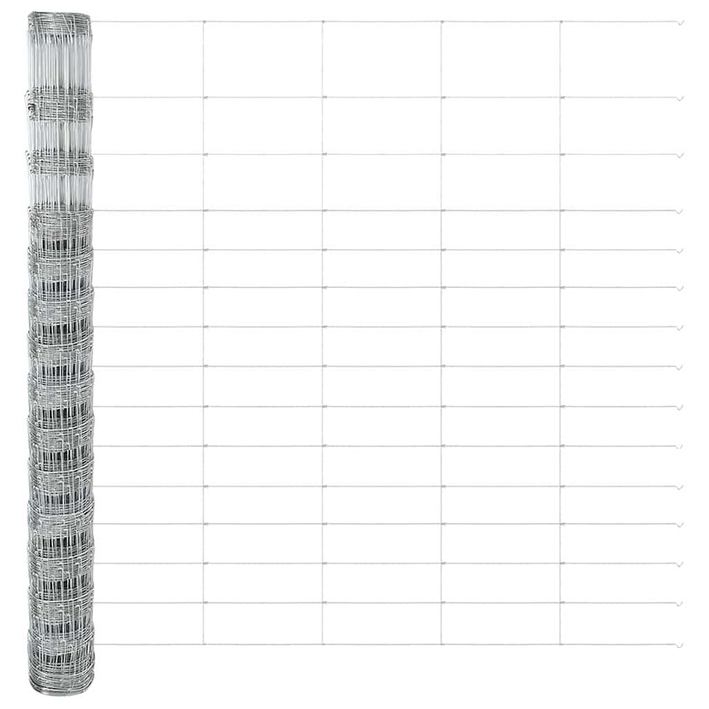 Recinzione con pali. Argento 1.6 x 25 m Acciaio 3337137