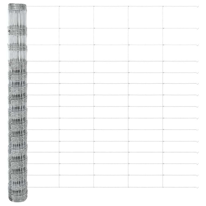 Recinzione con pali. Argento 1.6 x 25 m Acciaio 3337137