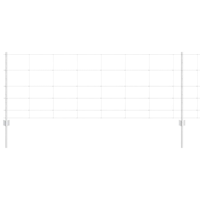 Recinzione con pali. Argento 0.8 x 50 m Acciaio 3337143