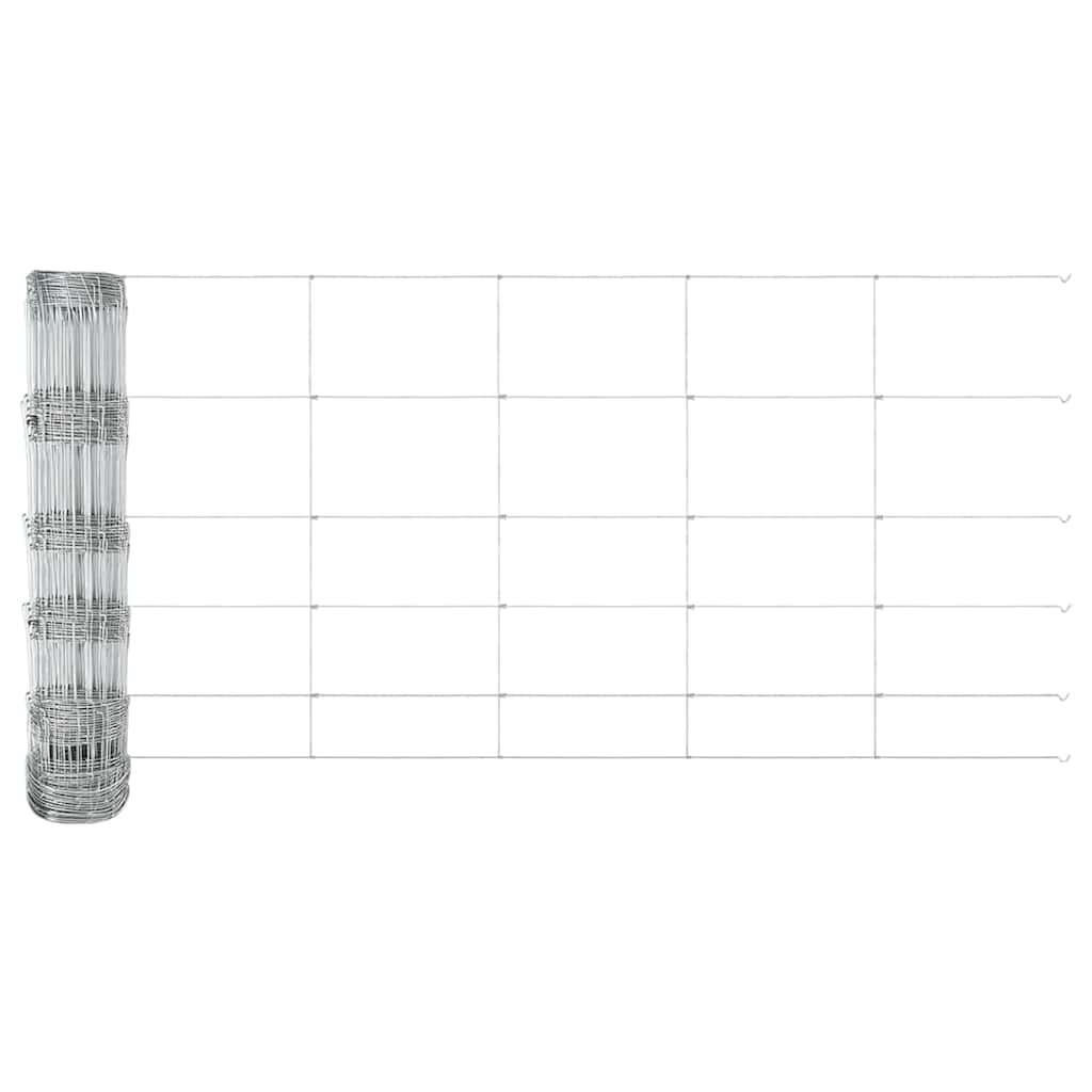 Recinzione con pali. Argento 0.8 x 50 m Acciaio 3337143