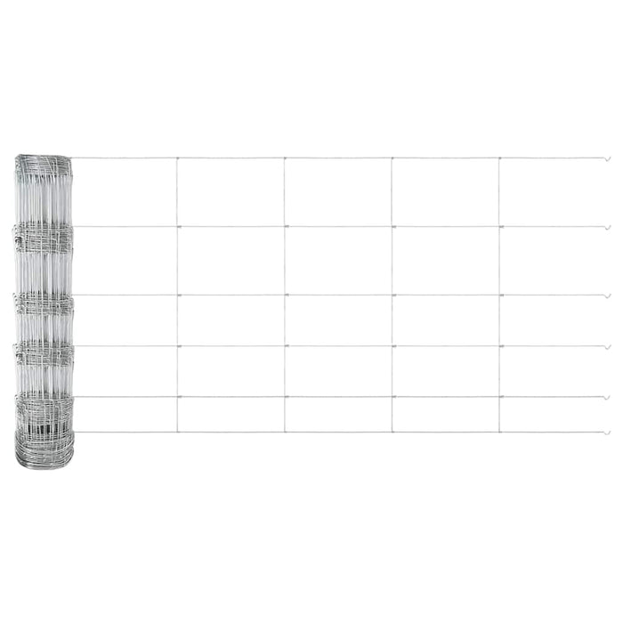 Recinzione con pali. Argento 0.8 x 50 m Acciaio 3337143