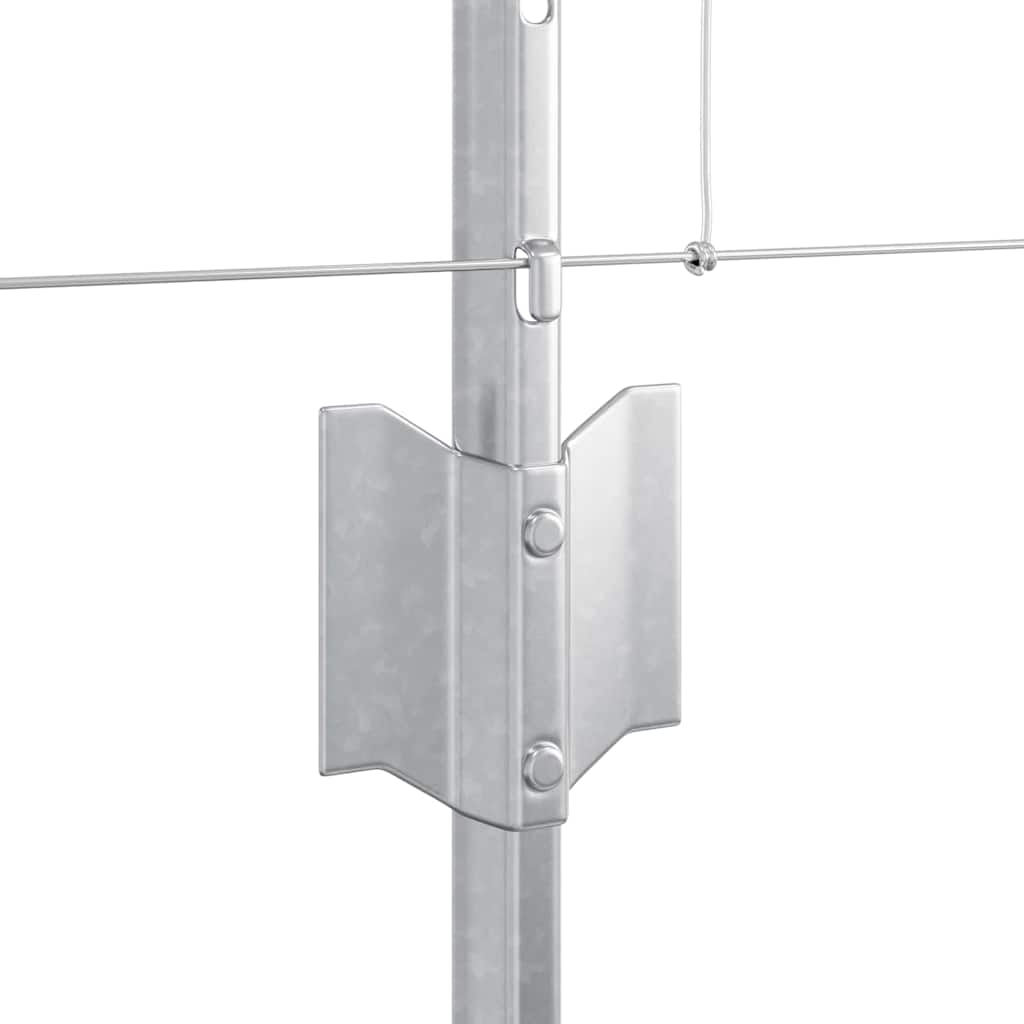 Recinzione con pali. Argento 0.8 x 50 m Acciaio 3337144