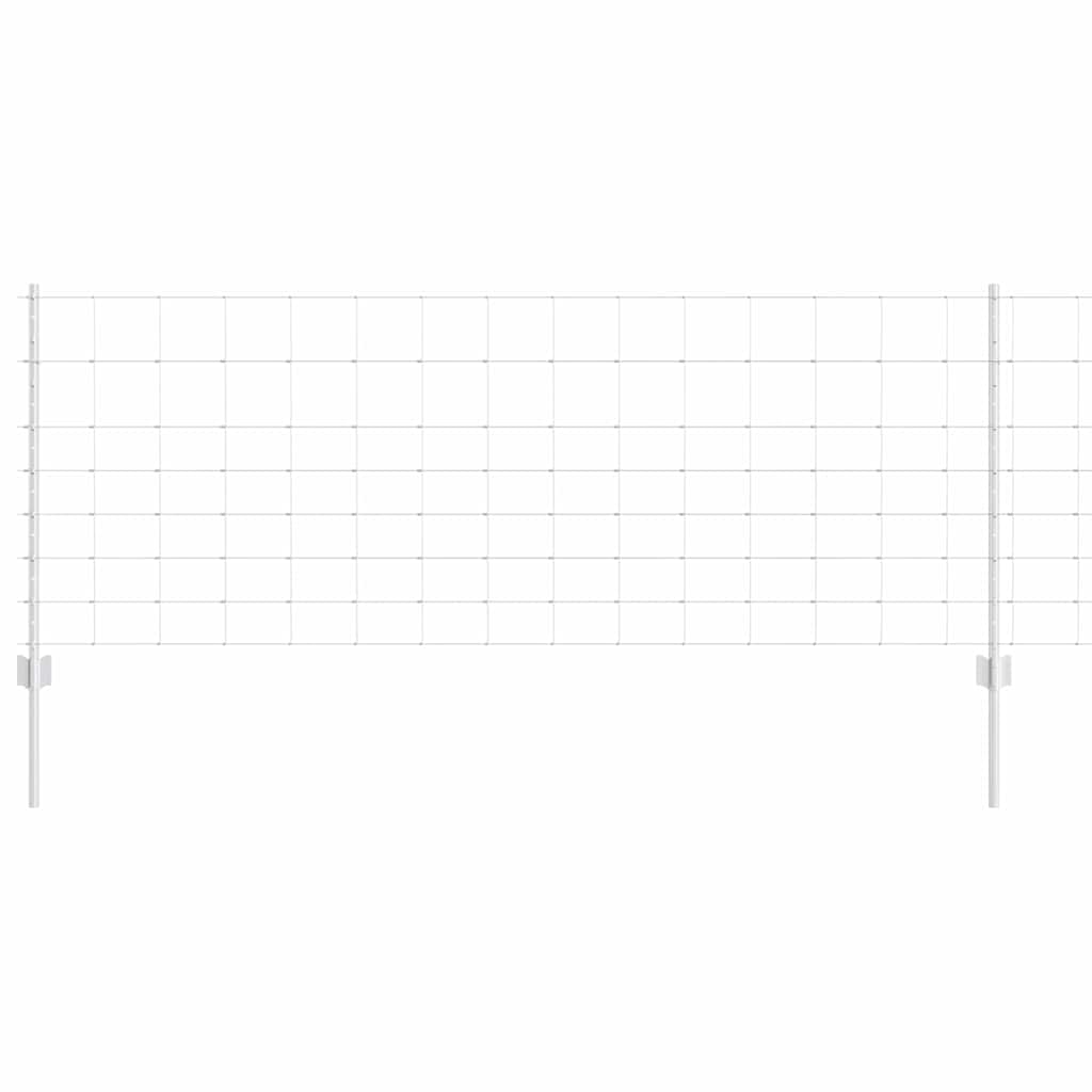Recinzione con pali. Argento 0.8 x 50 m Acciaio 3337144
