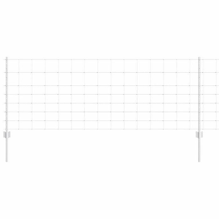 Recinzione con pali. Argento 0.8 x 50 m Acciaio 3337144