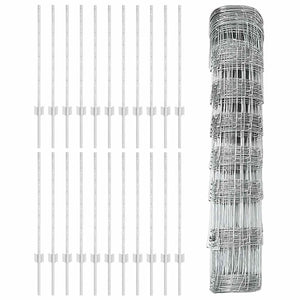 Recinzione con pali. Argento 0.8 x 50 m Acciaio 3337144