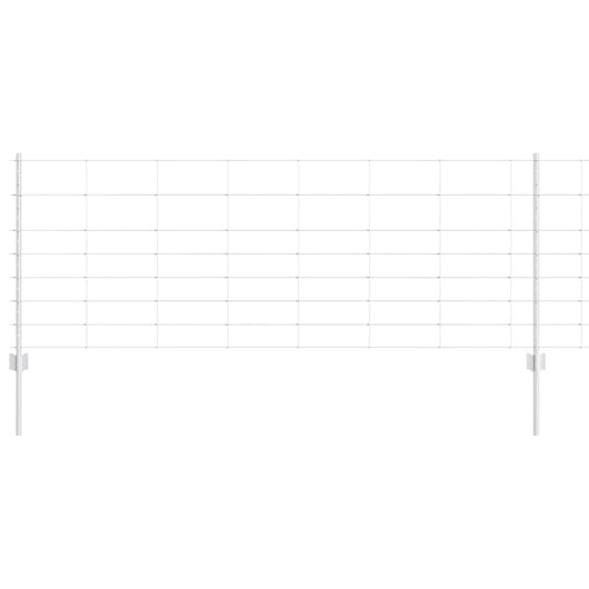 Recinzione con pali. Argento 0.8 x 50 m Acciaio 3337145