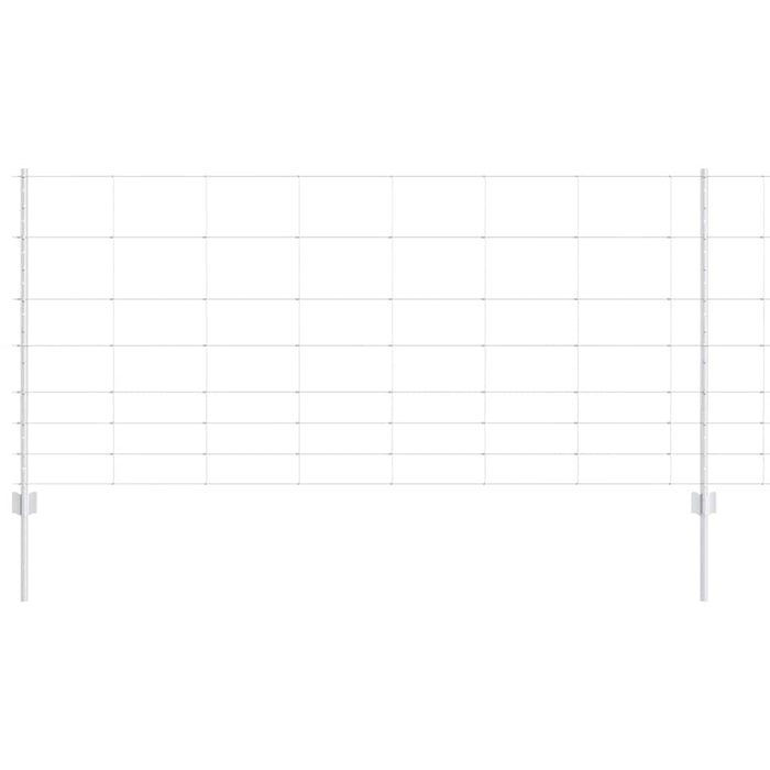 Recinzione con pali. Argento 1 x 50 m Acciaio 3337147