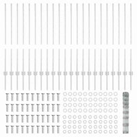 Recinzione con pali. Argento 1 x 50 m Acciaio 3337147