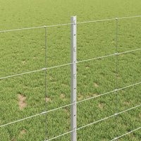 Recinzione con pali. Argento 1 x 50 m Acciaio 3337149