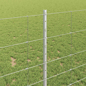Recinzione con pali. Argento 1 x 50 m Acciaio 3337149
