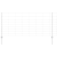 Recinzione con pali. Argento 1 x 50 m Acciaio 3337149