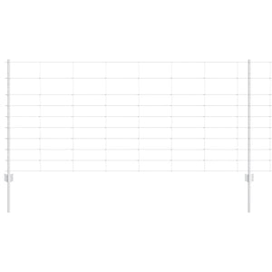 Recinzione con pali. Argento 1 x 50 m Acciaio 3337149