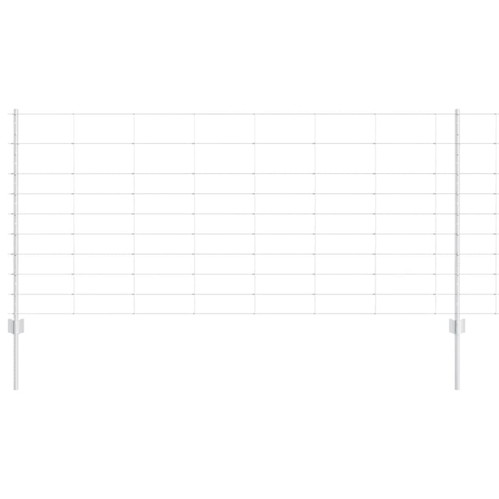 Recinzione con pali. Argento 1 x 50 m Acciaio 3337149
