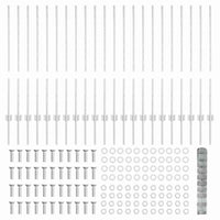 Recinzione con pali. Argento 1 x 50 m Acciaio 3337149
