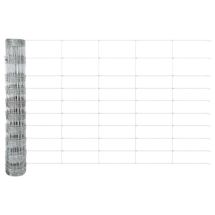 Recinzione con pali. Argento 1 x 50 m Acciaio 3337149
