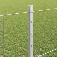 Recinzione con pali. Argento 1.2 x 50 m Acciaio 3337150