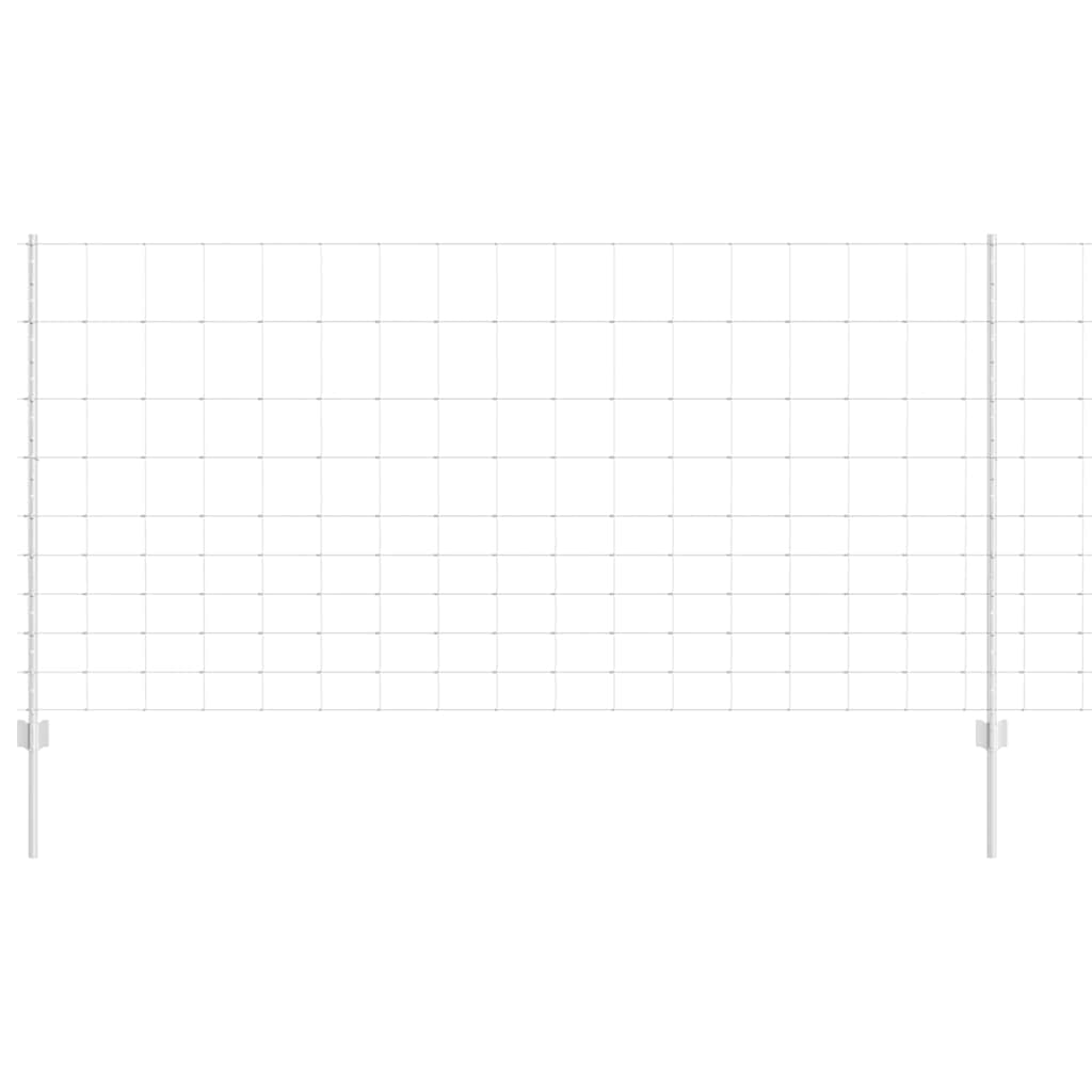 Recinzione con pali. Argento 1.2 x 50 m Acciaio 3337150