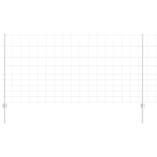 Recinzione con pali. Argento 1.2 x 50 m Acciaio 3337150