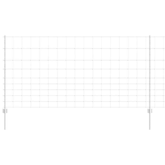 Recinzione con pali. Argento 1.2 x 50 m Acciaio 3337150