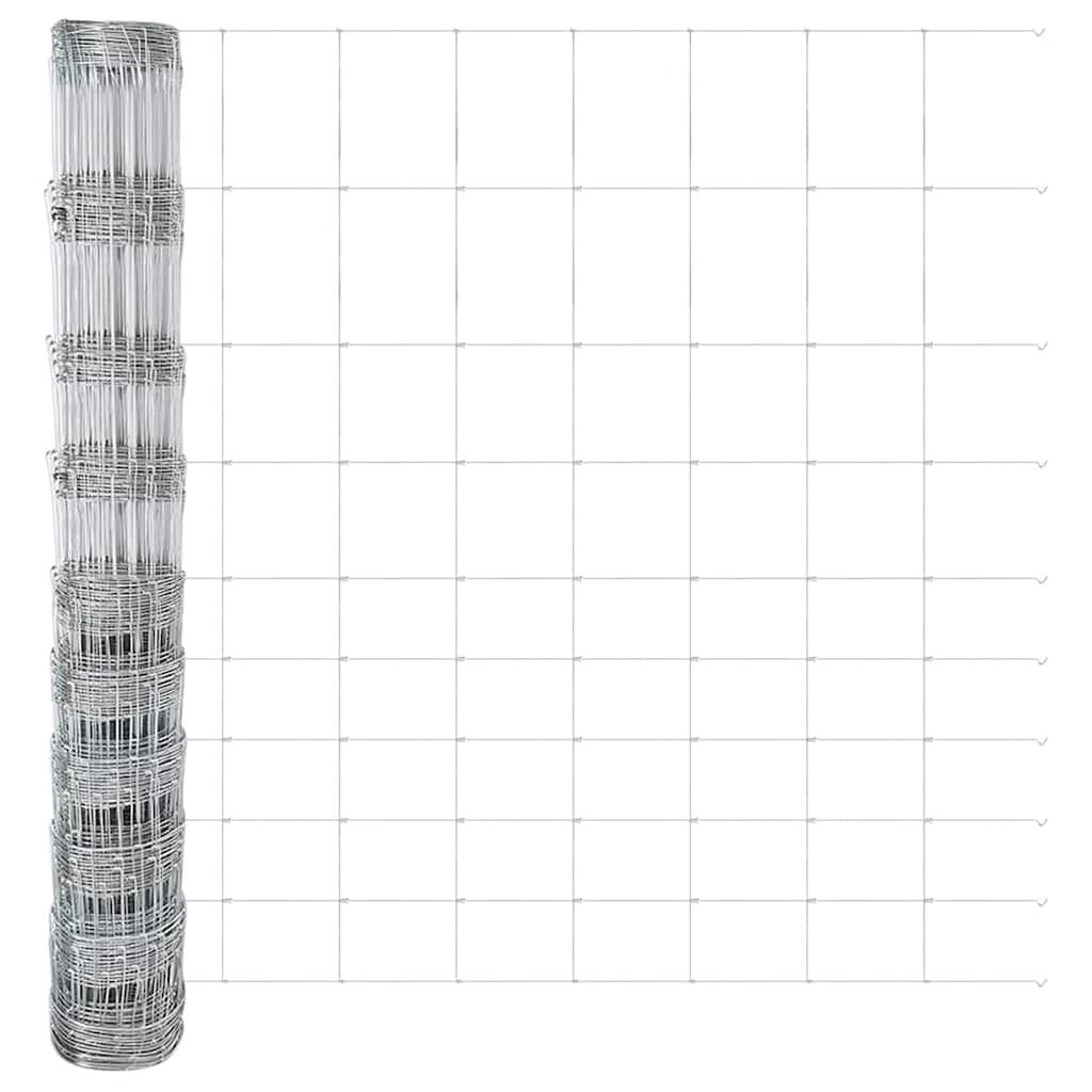 Recinzione con pali. Argento 1.2 x 50 m Acciaio 3337150