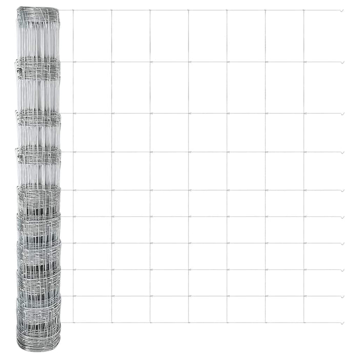 Recinzione con pali. Argento 1.2 x 50 m Acciaio 3337150