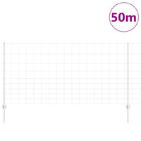Recinzione con pali. Argento 1.2 x 50 m Acciaio 3337150