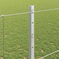 Recinzione con pali. Argento 1.2 x 50 m Acciaio 3337151