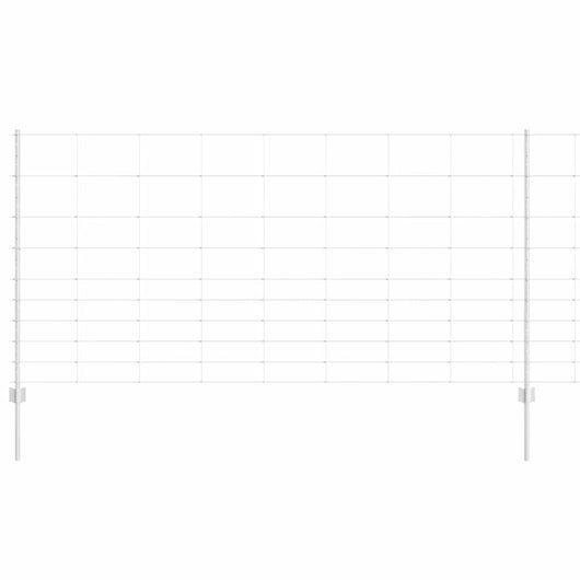 Recinzione con pali. Argento 1.2 x 50 m Acciaio 3337151