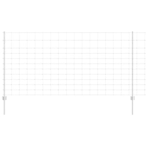 Recinzione con pali. Argento 1.2 x 50 m Acciaio 3337152